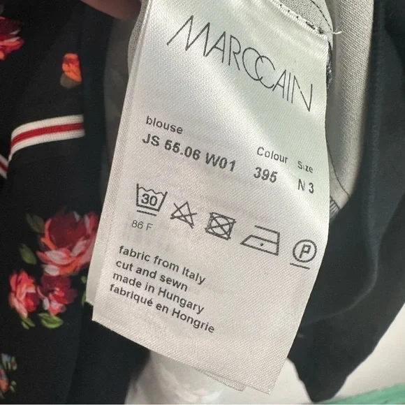 Marc Cain Floral Long Sleeve Blouse Size 8 - Picture 12 of 13